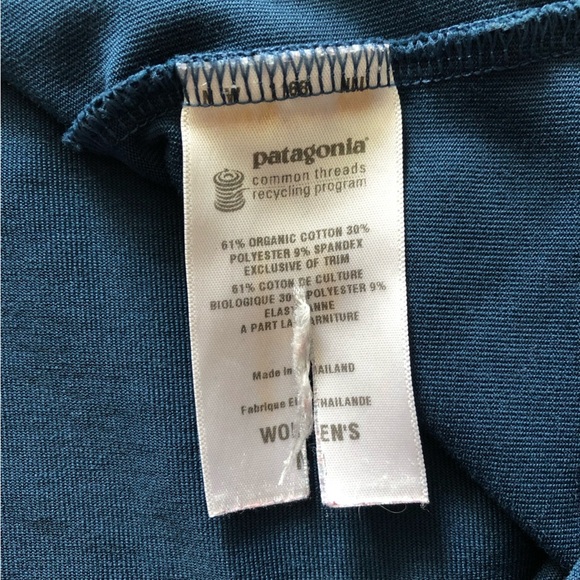 Patagonia Organic Cotton Vitality Strap Dress in Dark Blue Size M - Picture 7 of 8